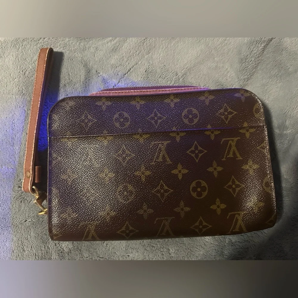 AUTHENTIC Louis Vuitton Monogram Zip Pouch Wristlet - Picture 4 of 8